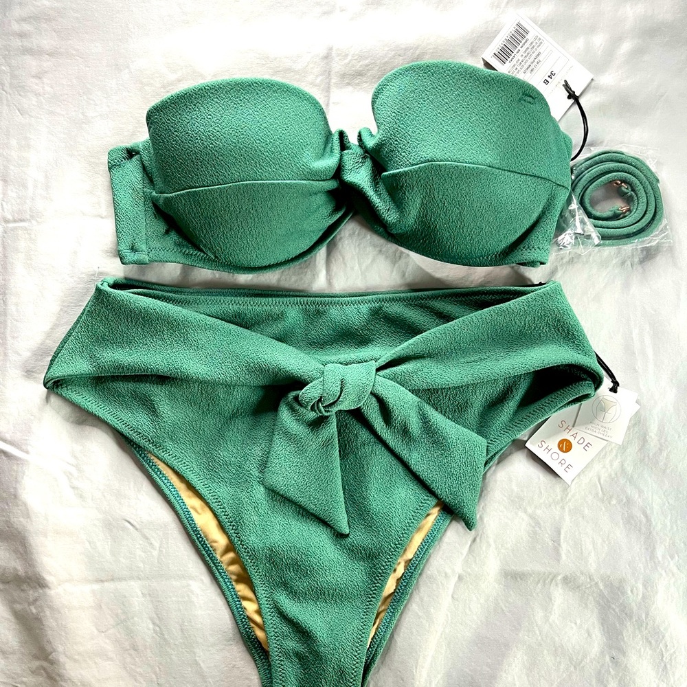 Shade & Shore 2 piece bikini 34B top and small bottoms.